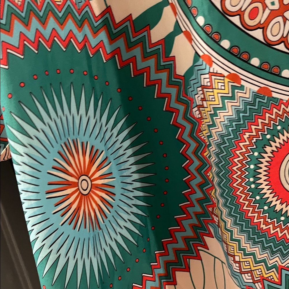 Multicolor Geometric Pattern Dress - Picture 11 of 12